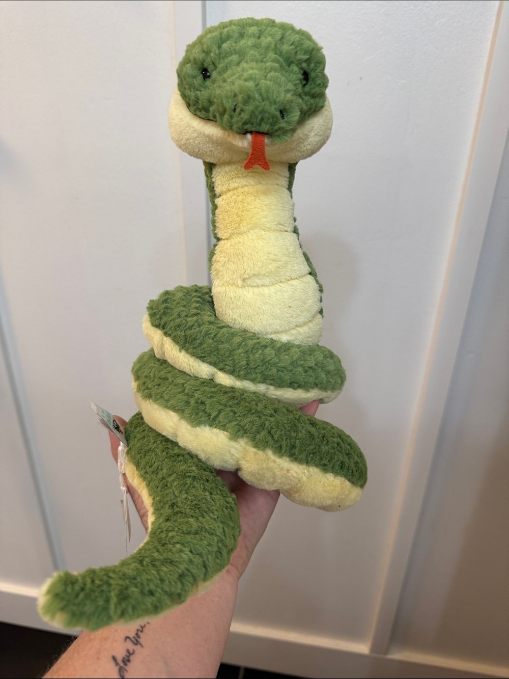JELLYCAT Green and Cream Cizi Snake